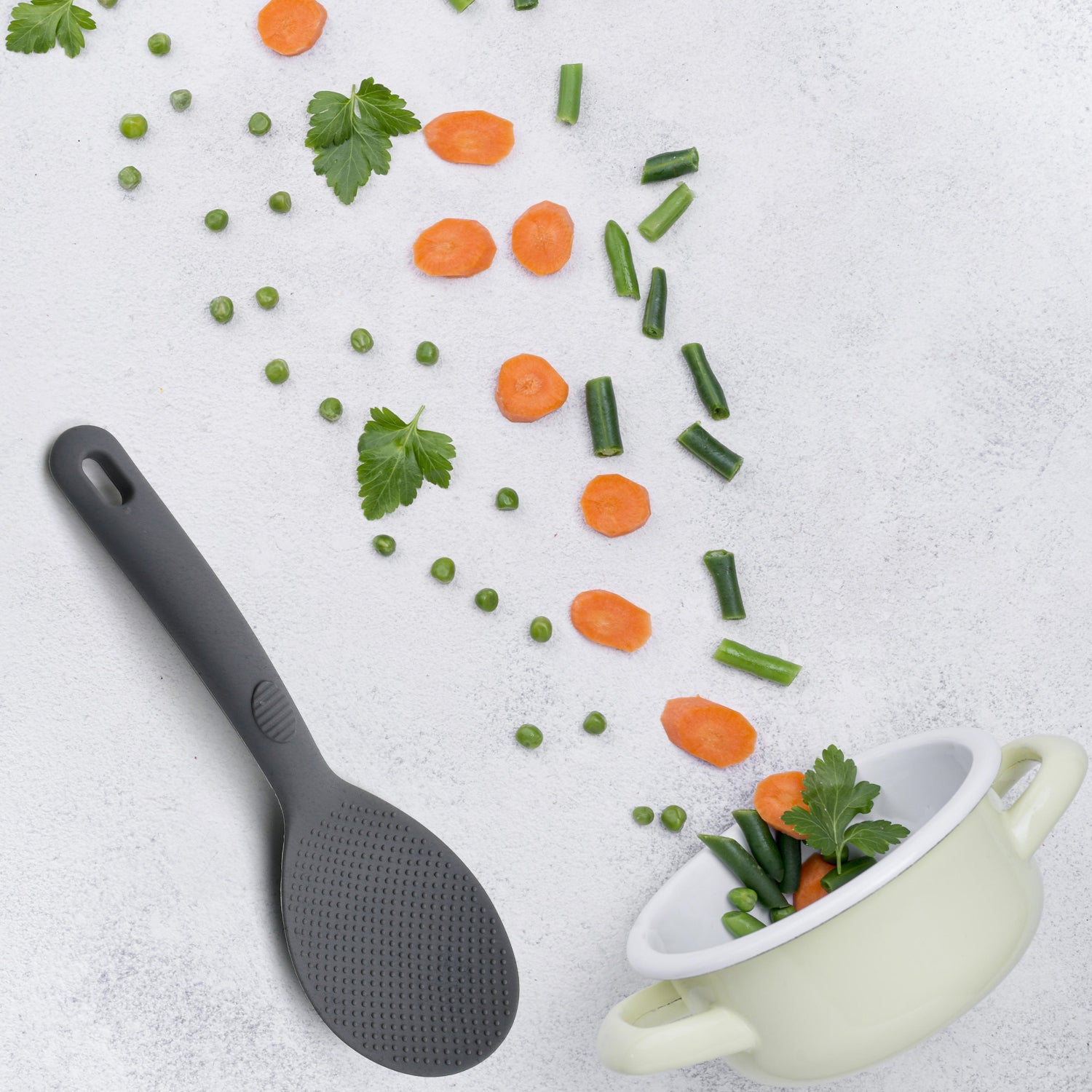 5464 Silicone Handle Rice Spoonula, Spatula Spoon, Non Stick Rubber Rice Spoon Utensil Kitchen Cooking Tools (24 cm) 5464 Silicone Handle Rice Spoonula, Spatula Spoon, Non Stick Rubber Rice Spoon Utensil Kitchen Cooking Tools (24 cm)